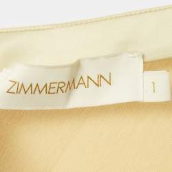 Pre Owned Zimmermann Blue Floral Print Silk Tama Bralette and Maxi Skirt Set M 