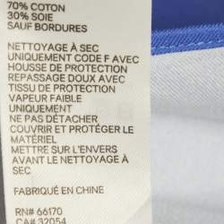 Pre Owned Zimmermann Blue Floral Print Cotton Embellished Shirt M