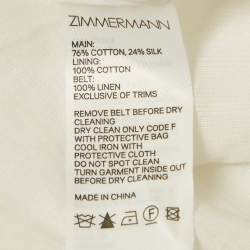 Pre Owned Zimmermann Multicolor Floral Print Cotton Blend Belted Maxi Skirt L