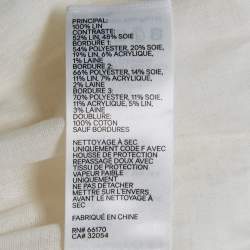 Pre Owned Zimmermann White Floral Applique Linen Tiered Mini Skirt S