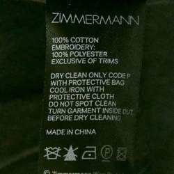 Pre Owned Zimmermann Black Broderie Anglaise Cut-Out Tie-Up Detail Mini Dress S