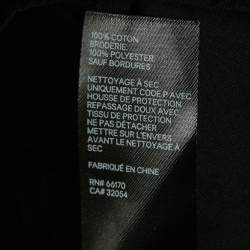 Pre Owned Zimmermann Black Broderie Anglaise Cut-Out Tie-Up Detail Mini Dress S