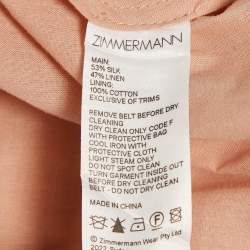 Pre Owned فستان ميني زيمرمان مزيج حرير بطبعة زهور وردي مقاس متوسط (ميديم)