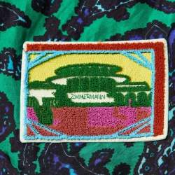 Pre Owned Zimmermann Green Paisley Print Silk Tiggy Shirt & Pants Set M