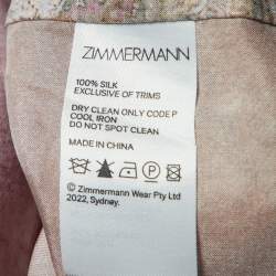 Pre Owned Zimmermann Multicolor Printed Silk Button Front Shirt S
