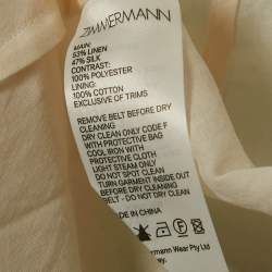 Pre Owned Zimmermann Multicolor Printed Linen and Silk Belted Maxi Skirt M