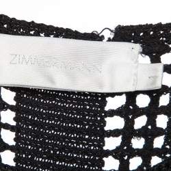 Pre Owned Zimmermann Black Patterned Knit Maxi Dress M