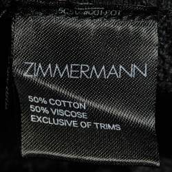 Pre Owned Zimmermann Black Patterned Knit Maxi Dress M