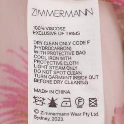 Pre Owned Zimmermann Multicolor Floral Print Chiffon Blouse XS