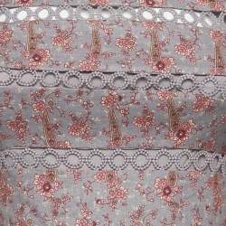 Pre Owned Zimmermann Mauve Floral Print Linen Juniper Mini Dress S