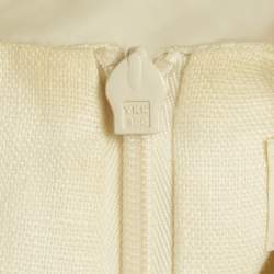 Pre Owned Zimmermann Off-White Floral Print Linen Hummingbird Mini Dress M