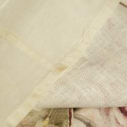 Pre Owned Zimmermann Off-White Floral Print Linen Hummingbird Mini Dress M