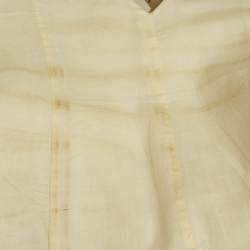 Pre Owned Zimmermann Off-White Floral Print Linen Hummingbird Mini Dress M