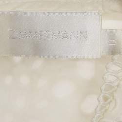 Pre Owned Zimmermann White Lace V-Neck Flared Mini Dress S