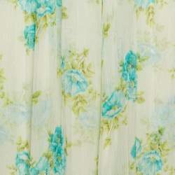 Pre Owned Zimmermann White Floral Printed Smocked Maxi Dress S