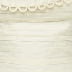 Pre Owned Zimmermann White Linen Off Shoulder Mini Dress S