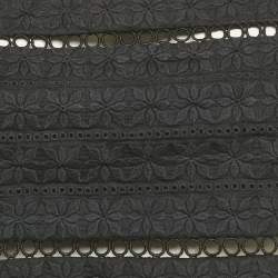 Pre Owned Zimmermann Black Embroidered Cotton Sleeveless Crop Top M