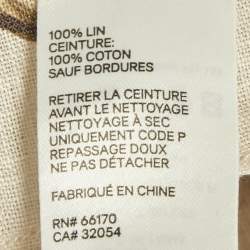 مملوكة مسبقًا Zimmermann Beige Printed Linen Aliane Maxi Dress M