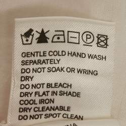 Pre Owned Zimmermann White Guipure Lace V-Neck Mini Dress S