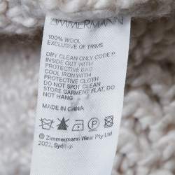 Pre Owned Zimmermann Ecru Crochet Wool kaleidoscope Jumper & Skirt Set XS/S