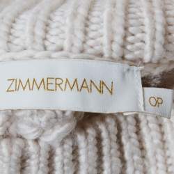 Pre Owned Zimmermann Ecru Crochet Wool kaleidoscope Jumper & Skirt Set XS/S