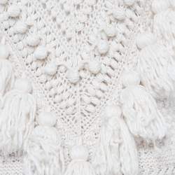 Pre Owned Zimmermann Ecru Crochet Wool kaleidoscope Jumper & Skirt Set XS/S