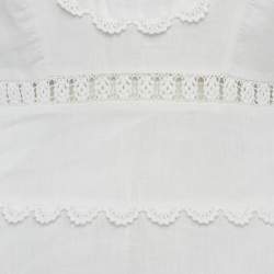 مملوكة مسبقًا Zimmermann White Linen Lace Trimmed Castile Plunge Neck Mini Dress M