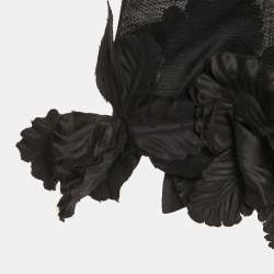 Pre Owned Zimmermann Black Line Silk Liftoff Flower Luminosity Top S