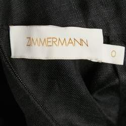 Pre Owned Zimmermann Black Line Silk Liftoff Flower Luminosity Top S