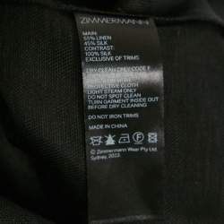 Pre Owned Zimmermann Black Line Silk Liftoff Flower Luminosity Top S