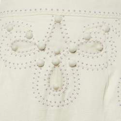 Pre Owned Zimmermann White Linen Ninety-Six Ric Rac Long Skirt M