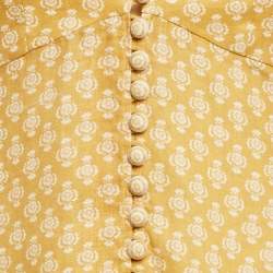 Pre Owned Zimmermann Yellow Paisley Print Linen Maxi Dress S 