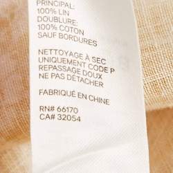 Pre Owned Zimmermann Yellow Paisley Print Linen Maxi Dress S 