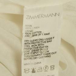 Pre Owned فستان زيمرمان كتّان مطبوع متعدد الألوان لافسترَك بكشاكش مقاس وسط (ميديام)