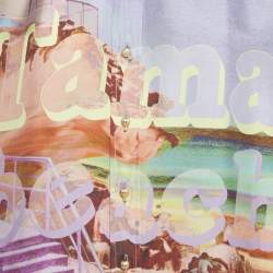 مملوكة مسبقًا طقم بنطال وقميص زيمرمان حرير بطباعة متعددة الألوان بيجاما مقاس صغير