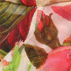 Pre Owned Zimmermann Multicolor Floral Print Chiffon Wonderland Flounce Midi Dress XS
