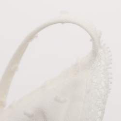 Pre Owned Zimmermann White Lace Paneled Mini Dress XS