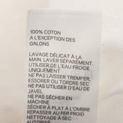 Pre Owned Zimmermann White Lace Paneled Mini Dress XS
