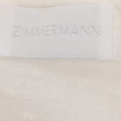 Pre Owned Zimmermann White Lace Paneled Mini Dress XS