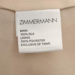 Pre Owned Zimmermann Yellow Floral Print Silk Corsair Corset Frill Mini Dress XS