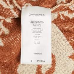 Pre Owned Zimmermann Brown Terry Wylie Hooded Toweling Dress L
