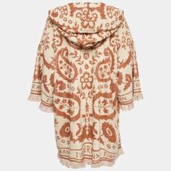 Pre Owned Zimmermann Brown Terry Wylie Hooded Toweling Dress L