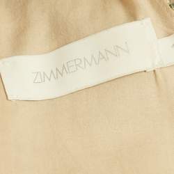 Pre Owned Zimmermann Multicolor Printed Linen Freja Scarf Hem Midi Dress M