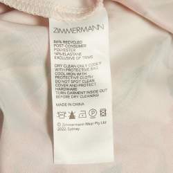 Pre Owned Zimmermann Red Floral Print Chiffon Midi Dress S