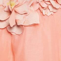 Pre Owned Zimmermann Coral Pink Linen Blend Natura Strapless Mini Dress M