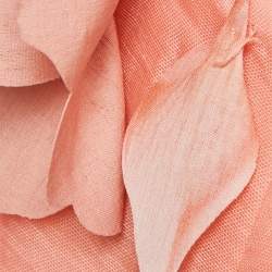 Pre Owned Zimmermann Coral Pink Linen Blend Natura Strapless Mini Dress M