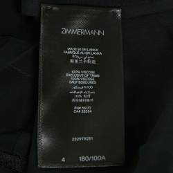 Pre Owned Zimmermann Black Lace Frill Tunic L