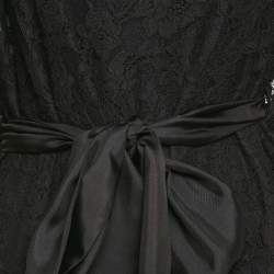 Pre Owned Zimmermann Black Lace Frill Tunic L