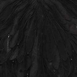 Pre Owned Zimmermann Black Tulle Rhythmic Fluted Mini Dress S