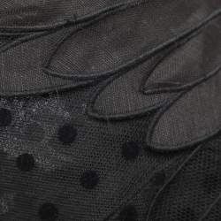 Pre Owned Zimmermann Black Tulle Rhythmic Fluted Mini Dress S